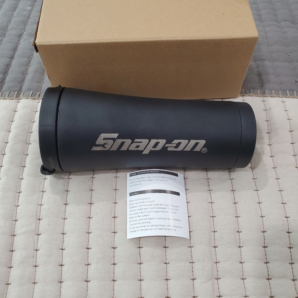 NIB Snap On Stainless Steel travel mug